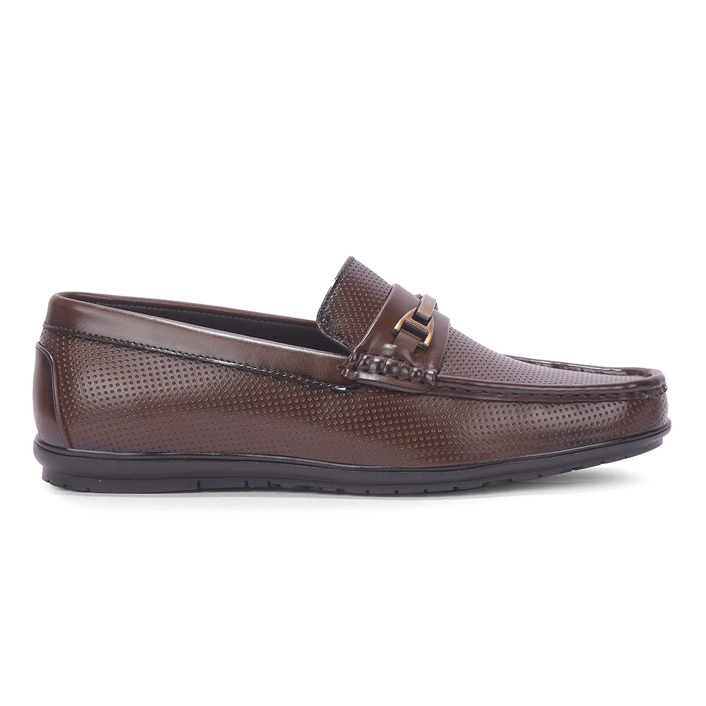Fortune VAL-34E Brown Casual Non Lacing Loafers for Men by Liberty - Image 2