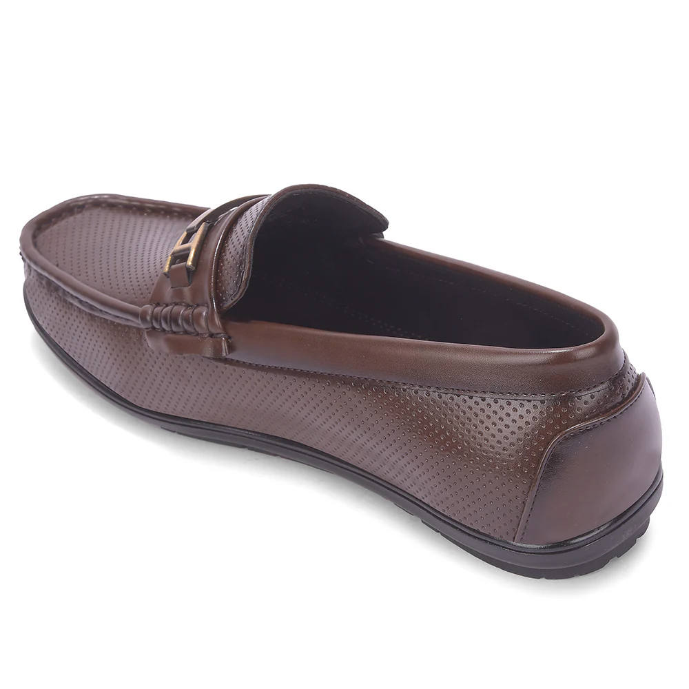 Fortune VAL-34E Brown Casual Non Lacing Loafers for Men by Liberty - Image 3