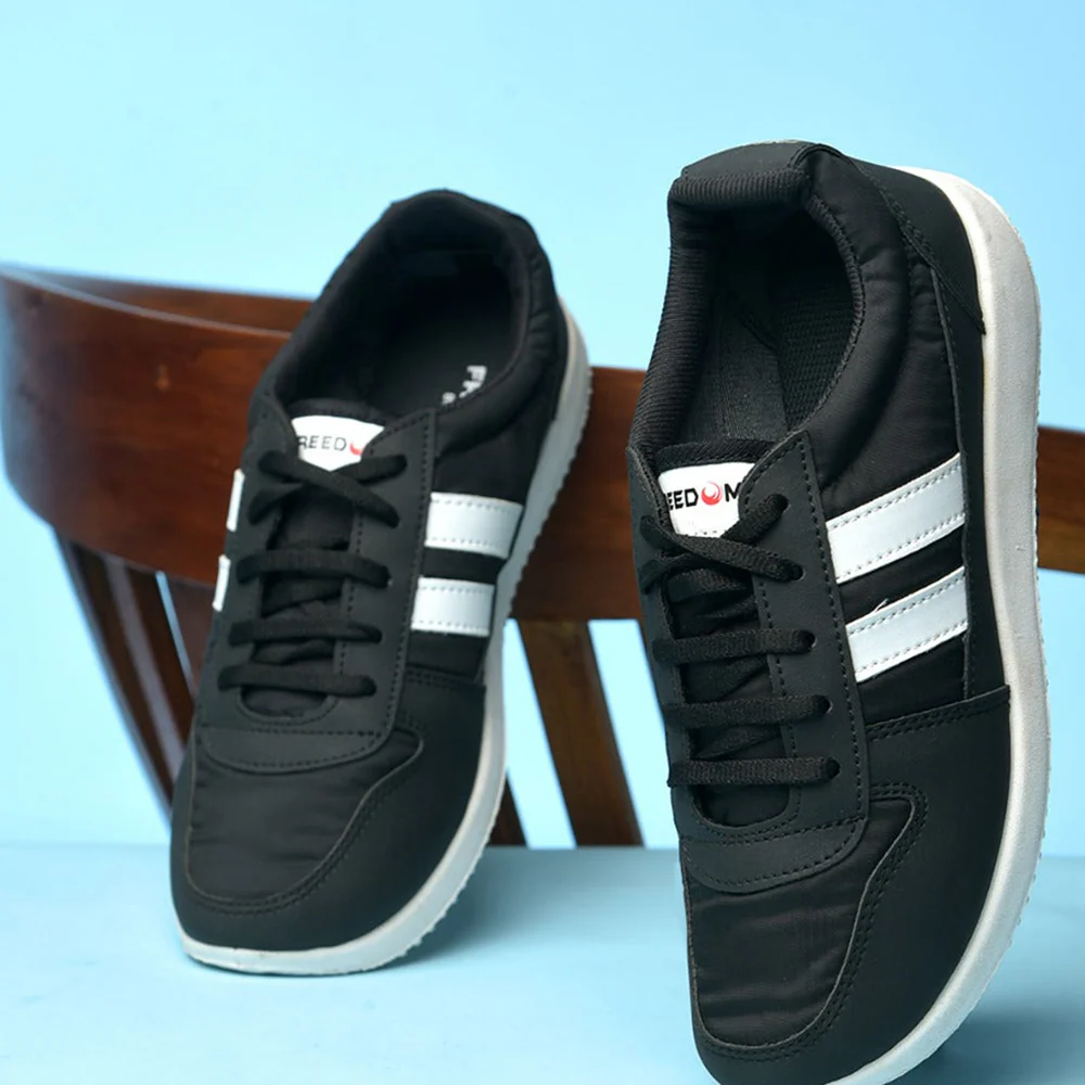 Gliders Casual Black Lacing Shoes For Men JUMP-02 By Liberty - Image 3