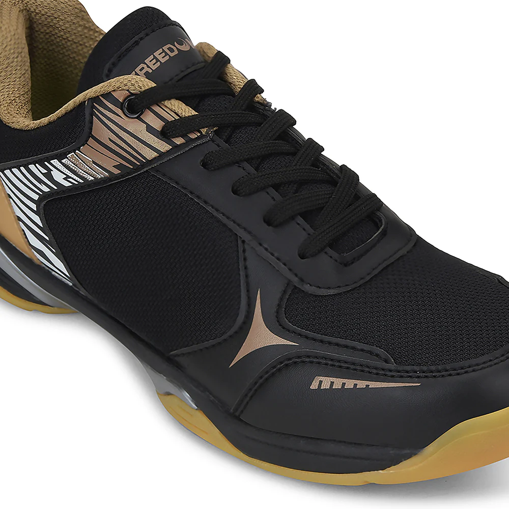 FREEDOM Black Sports Non-Marking Paddle/Pickleball & Badminton Shoes For Men PLUTO-1 By Liberty - Image 5