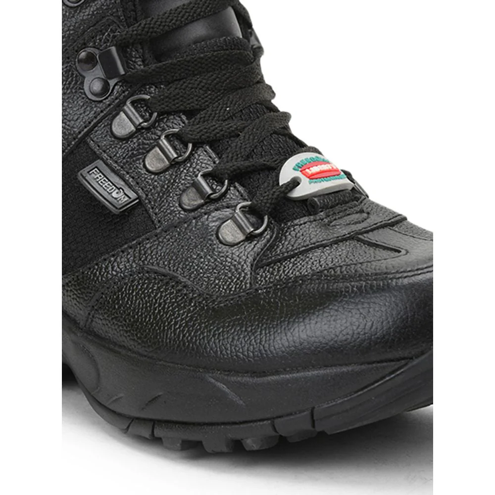 Freedom Casual (Black) Defence Hiking/Trekking Ankle Shoes SHAURYA By Liberty - Image 4