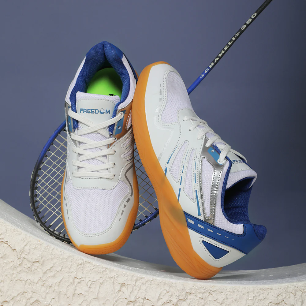 FREEDOM Sky Blue Sports Non-Marking Paddle/Pickleball & Badminton Shoes For Men ASPIRE-1E By Liberty - Image 4
