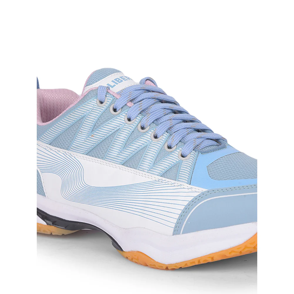 FREEDOM Sky Blue Sports Non-Marking Paddle/Pickleball & Badminton Shoes For Men GRIPPER-01 By Liberty - Image 5