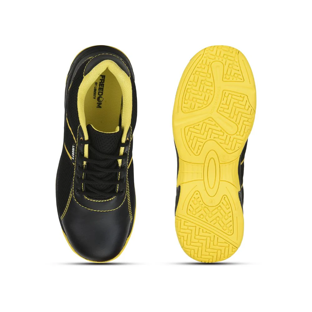 Freedom Yellow Lacing Safety Shoes For Men ROCKELETST By Liberty - Image 6