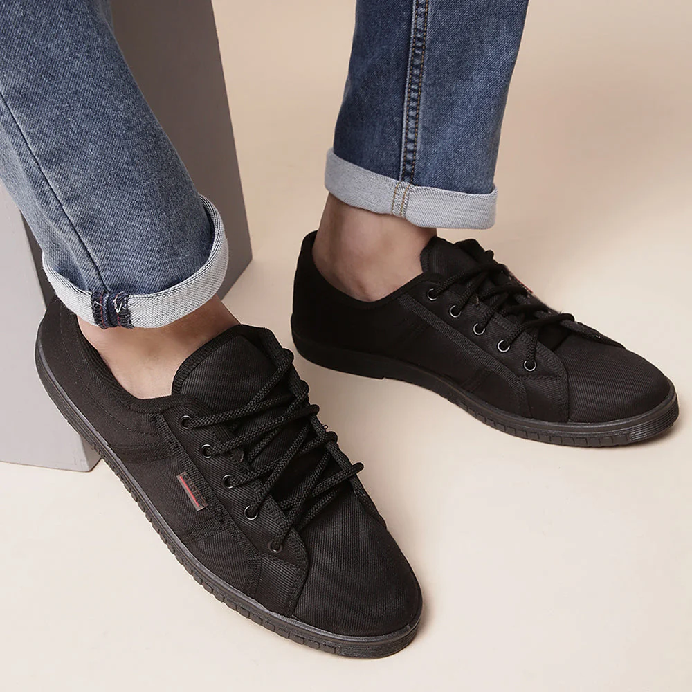 Gliders Black Casual Lace Up Shoes For Men JUMPER-E By Liberty - Image 4
