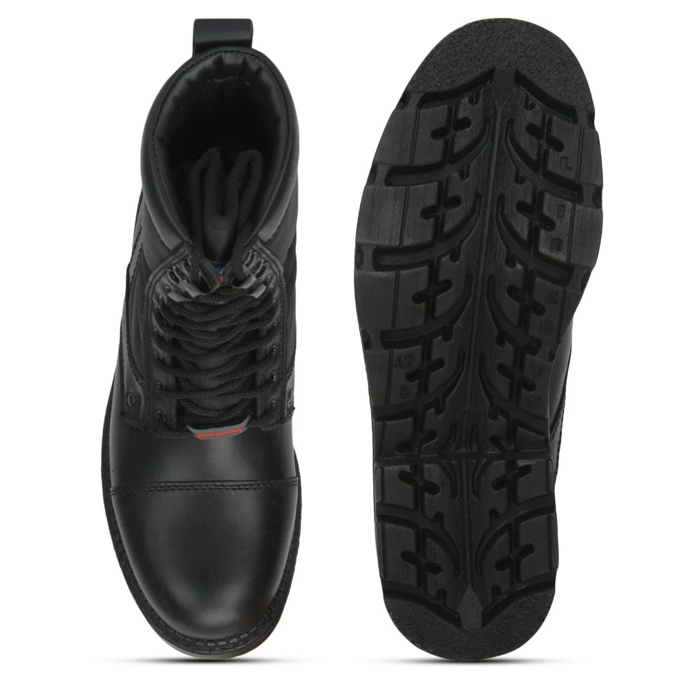 Gliders (Black) Casual Lace Up Shoes For Men PARABOOT By Liberty - Image 5