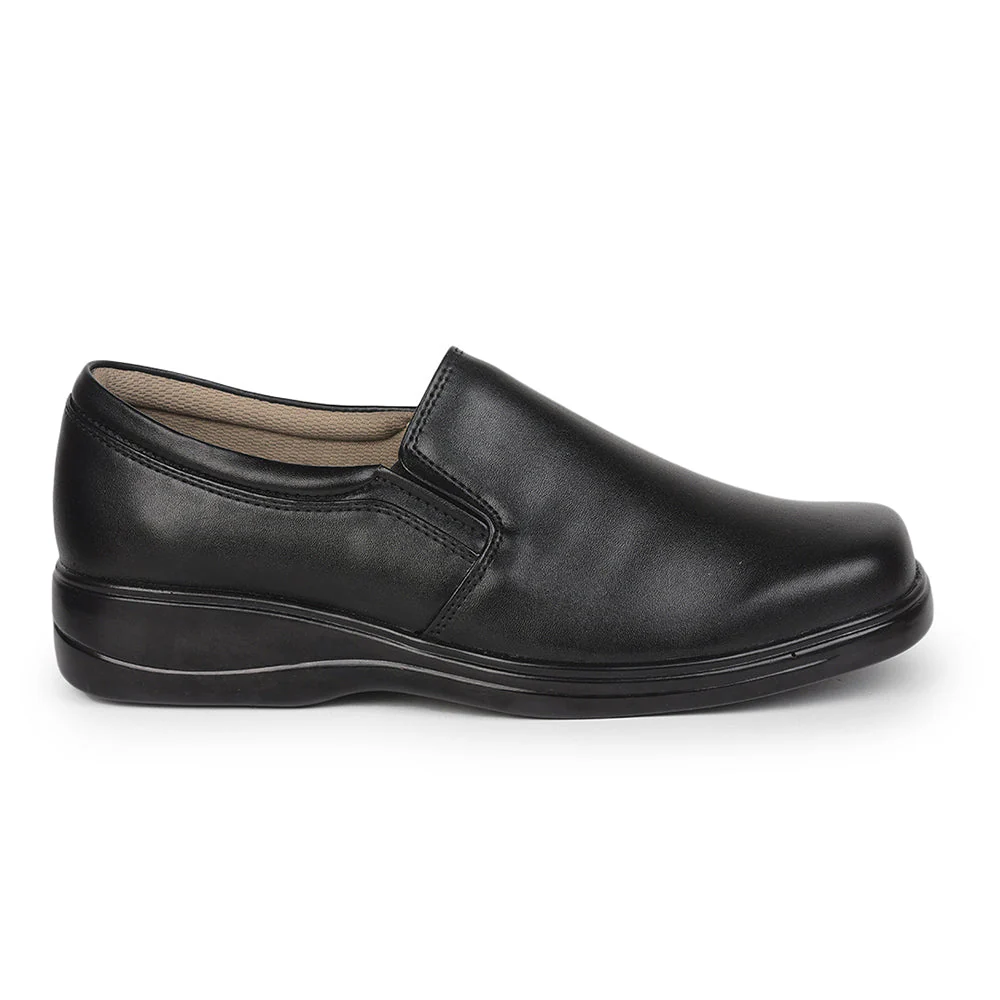 Gliders (Black) Formal Slip on Shoes For Men 2042-01 By Liberty - Image 2