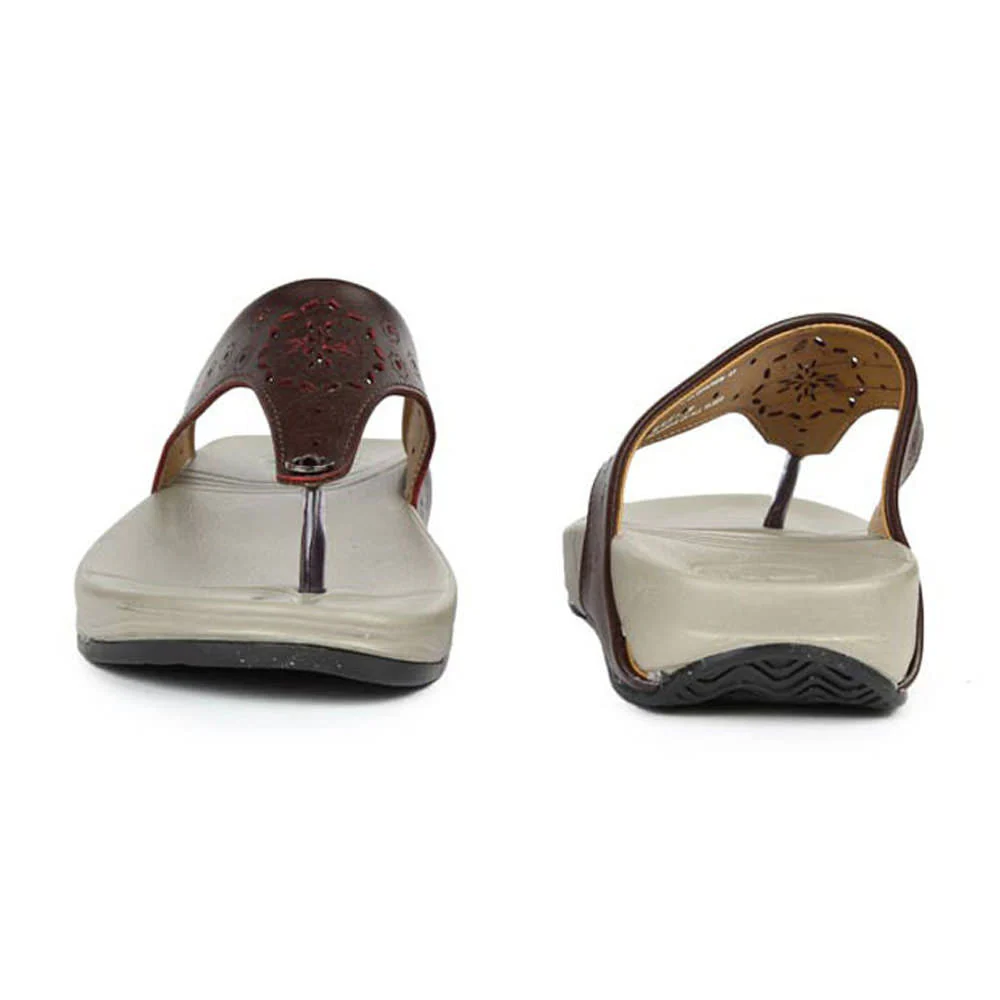 Gliders (Brown) Casual Slippers For Women DIVA-L1A By Liberty - Image 5