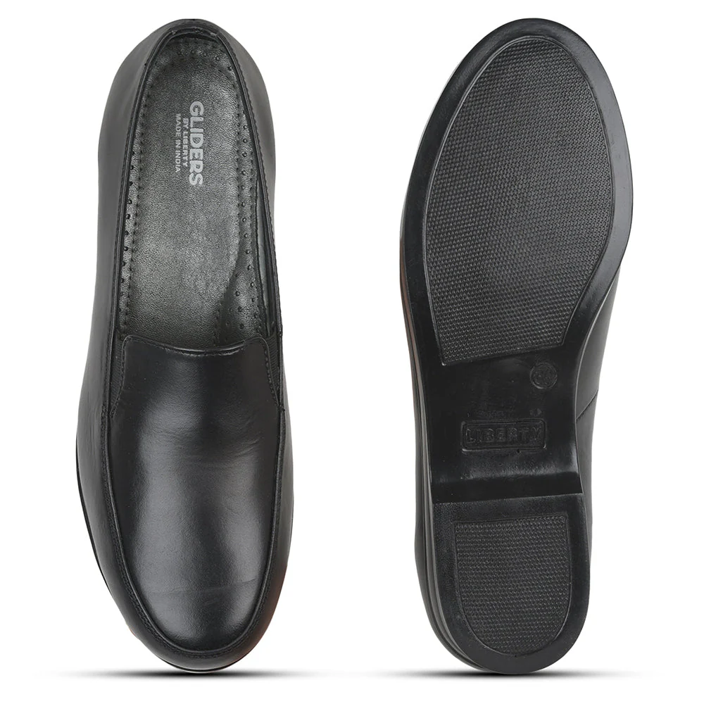 Gliders Formal Shoes Black Ballerina For Women 32332-02M By Liberty - Image 5