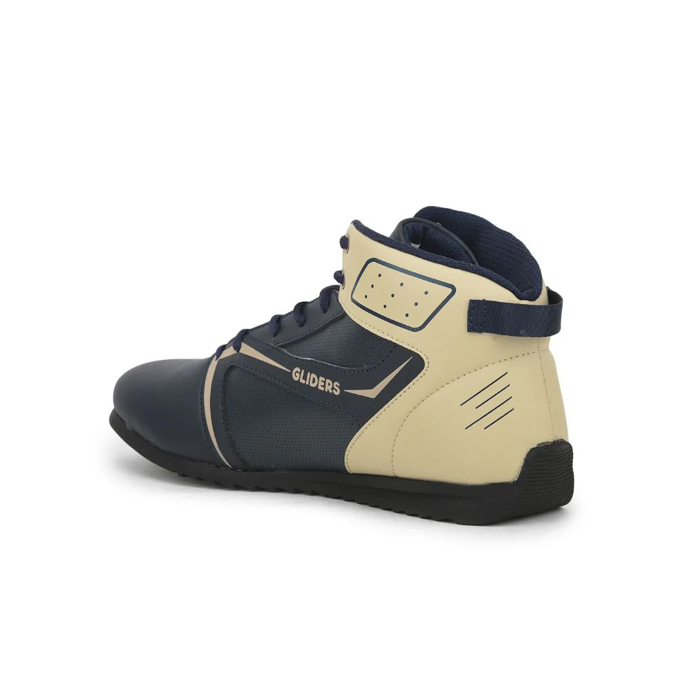 Gliders Casual Navy Blue Lacing Sneakers For Men RIDER-E By Liberty - Image 4