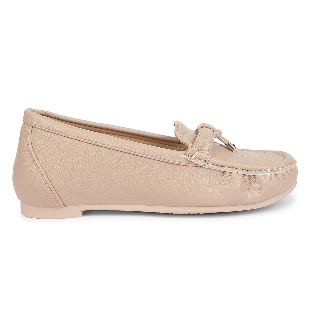 Healers Beige Casual Flat Ballerina for Women ZQ-FDBL-13 by Liberty - Image 2