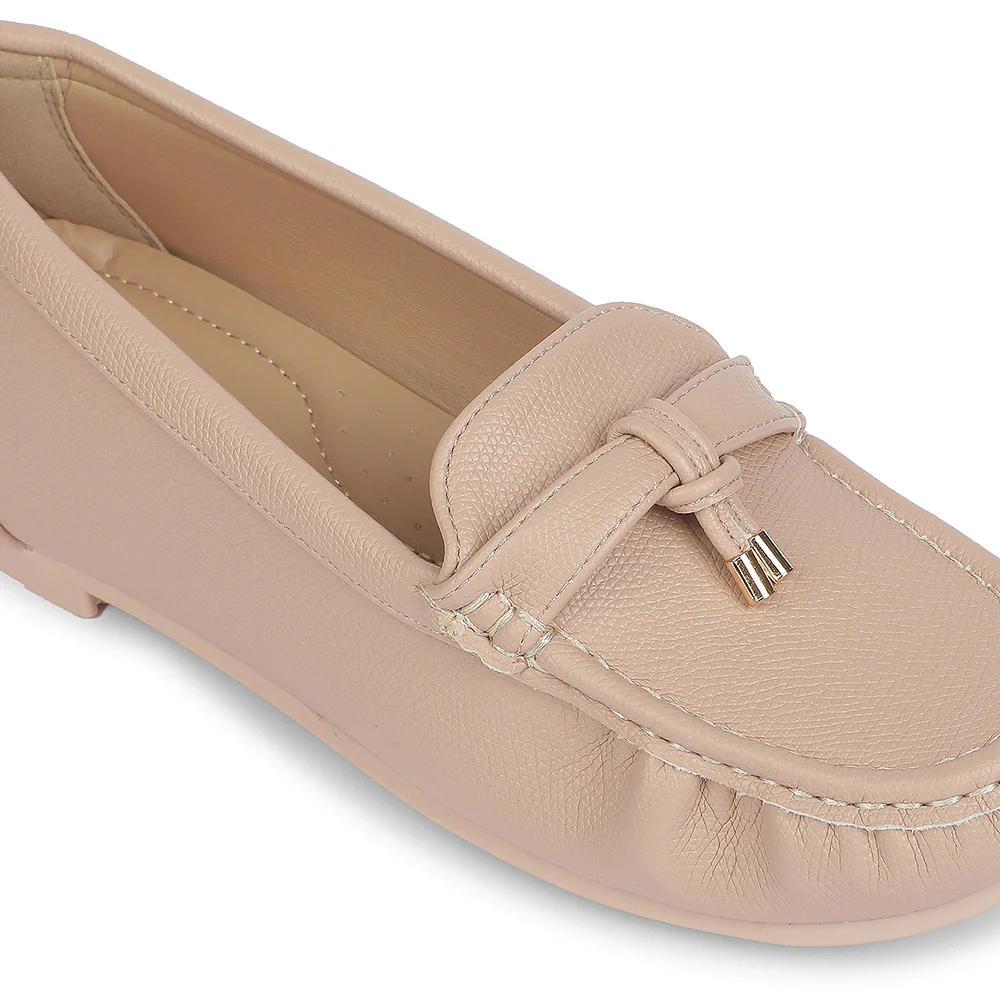 Healers Beige Casual Flat Ballerina for Women ZQ-FDBL-13 by Liberty - Image 4