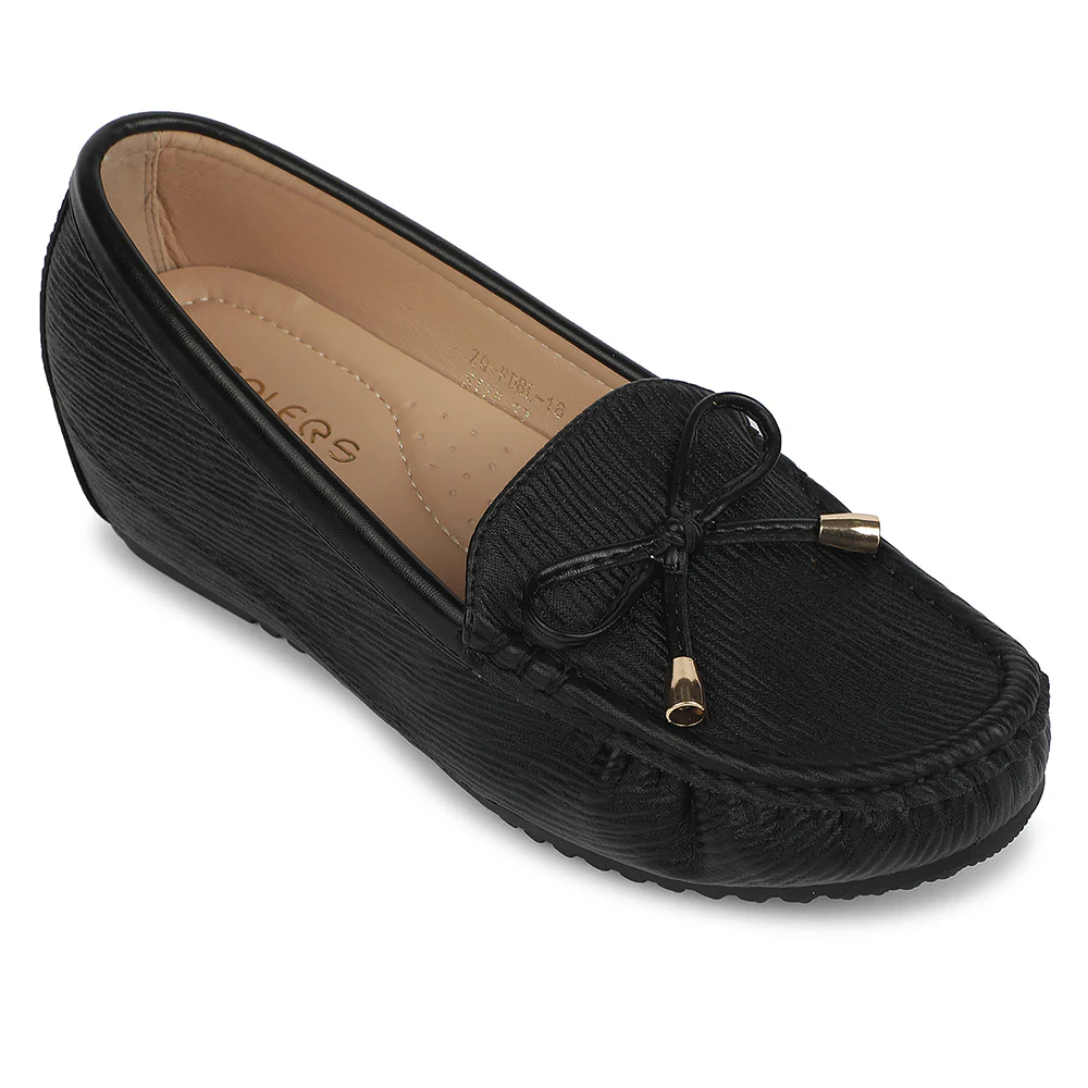 Healers Black Casual Flat Ballerina for Women ZQ-FDBL-18 by Liberty