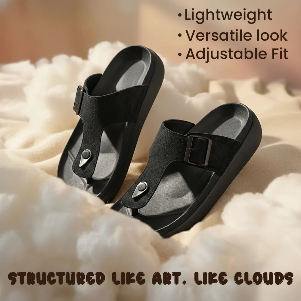 Healers Black Casual Flat Sandal for Men VAL-38E By Liberty - Image 3