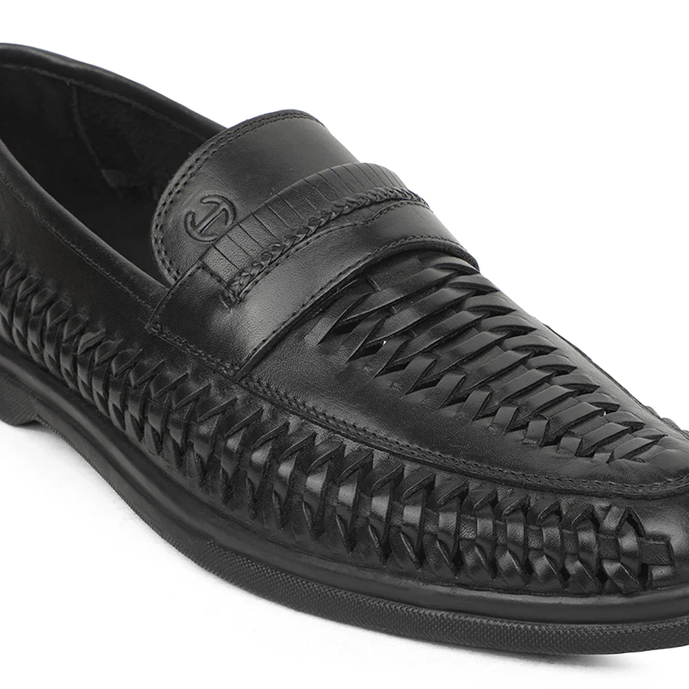 Healers Black Casual Loafers For Men ASF-5 By Liberty - Image 5