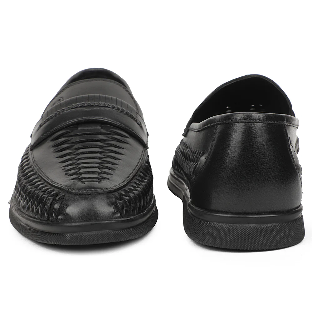 Healers Black Casual Loafers For Men ASF-5 By Liberty - Image 6