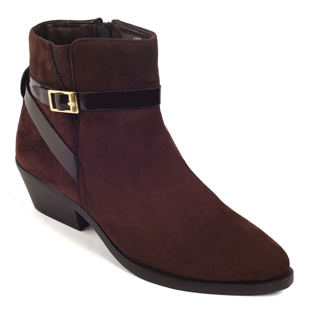 Healers Brown Casual Non Lacing Chelsea Boots For Women SOL-10 By Liberty