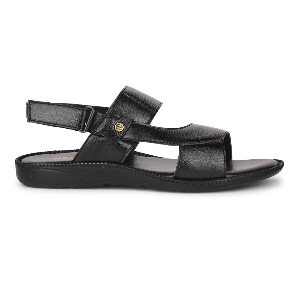 Healers Black Casual Sandal For Men VCL-103 By Liberty - Image 2