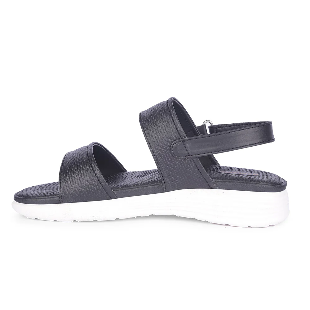 Healers Black Casual Sandal For Women SOFIA-2E By Liberty - Image 3