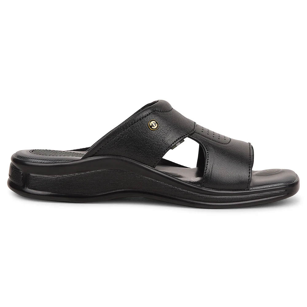 Healers Black Casual Slipper For Men 2050-616 By Liberty - Image 2