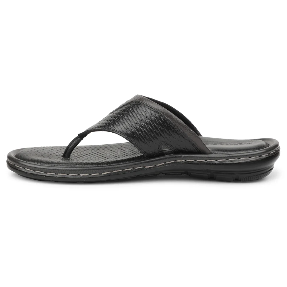 Healers Black Casual Slipper For Men ASL-3 By Liberty - Image 3