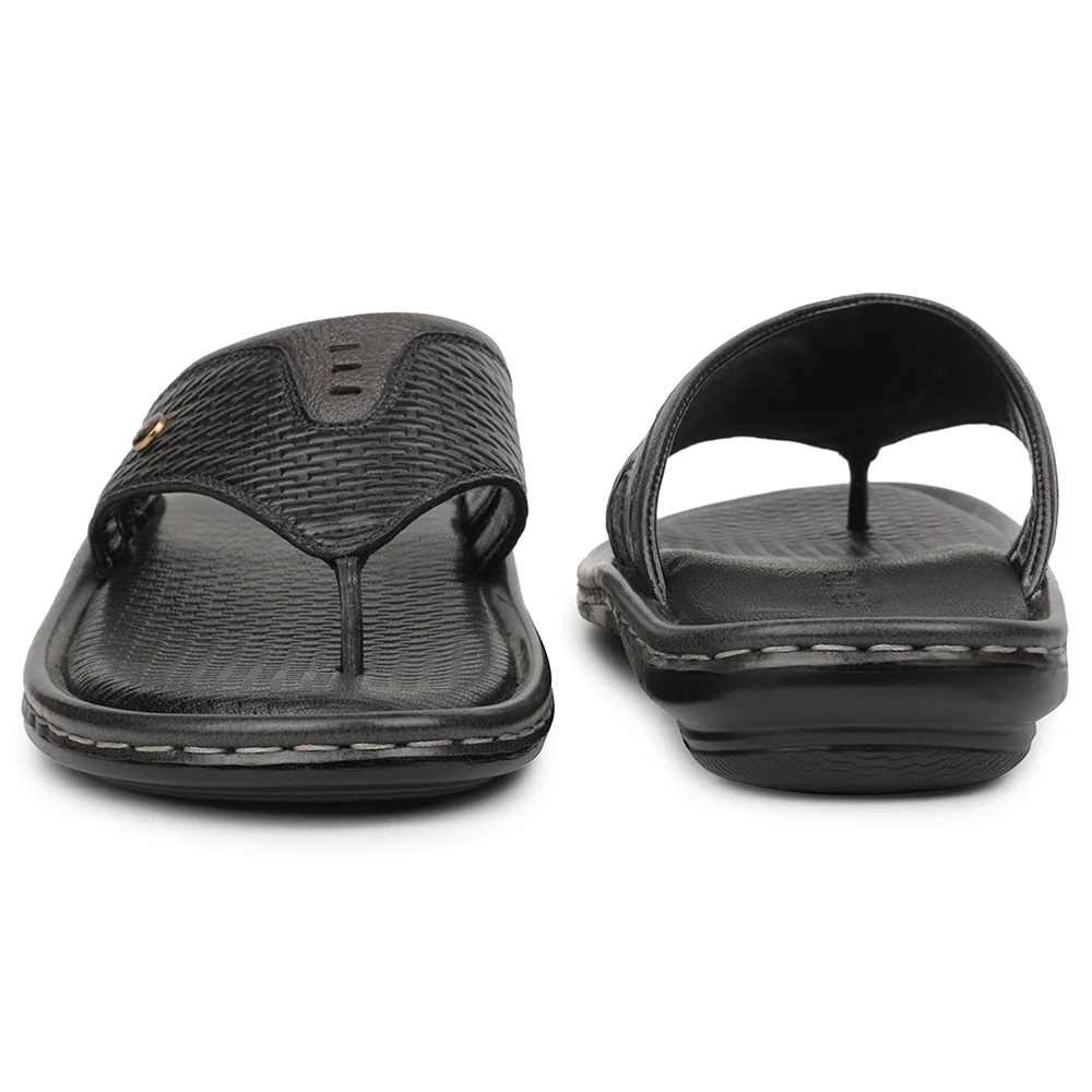 Healers Black Casual Slipper For Men ASL-3 By Liberty - Image 6