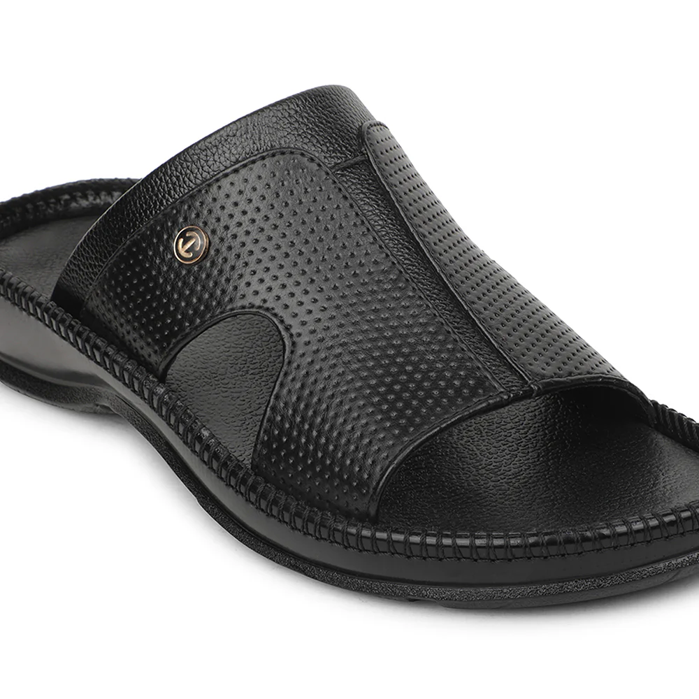 Healers Black Casual Slipper For Men CSS-24 By Liberty - Image 4