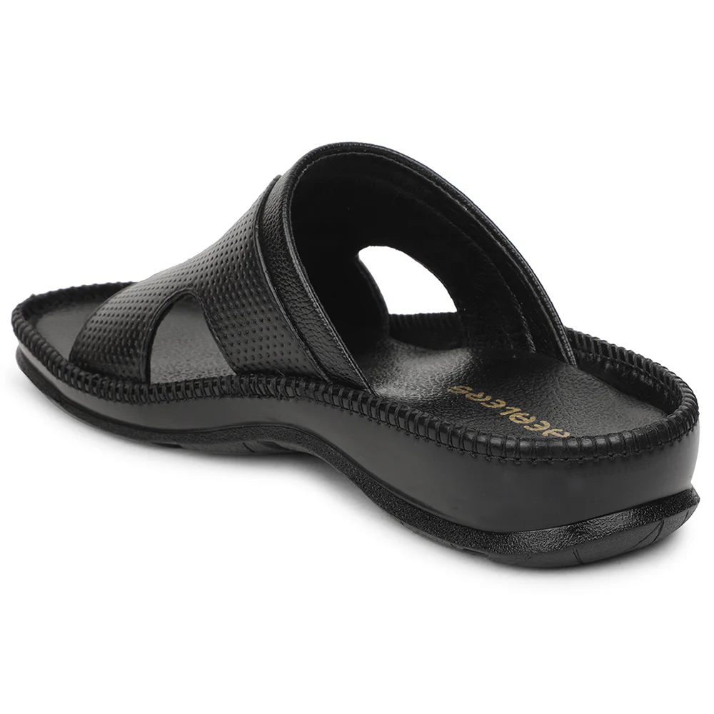 Healers Black Casual Slipper For Men CSS-24 By Liberty - Image 5