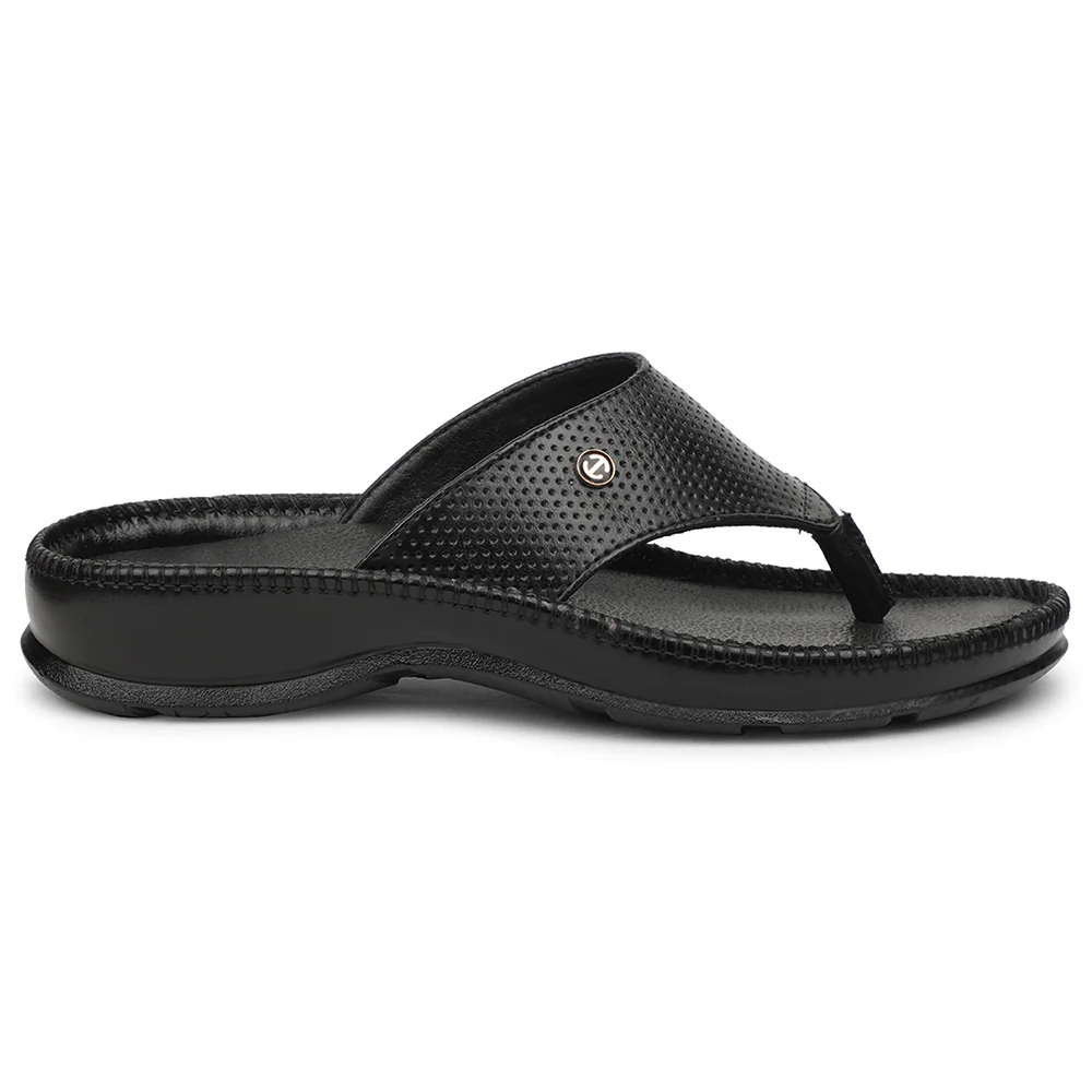 Healers Black Casual Slipper For Men CSS-25 By Liberty - Image 2