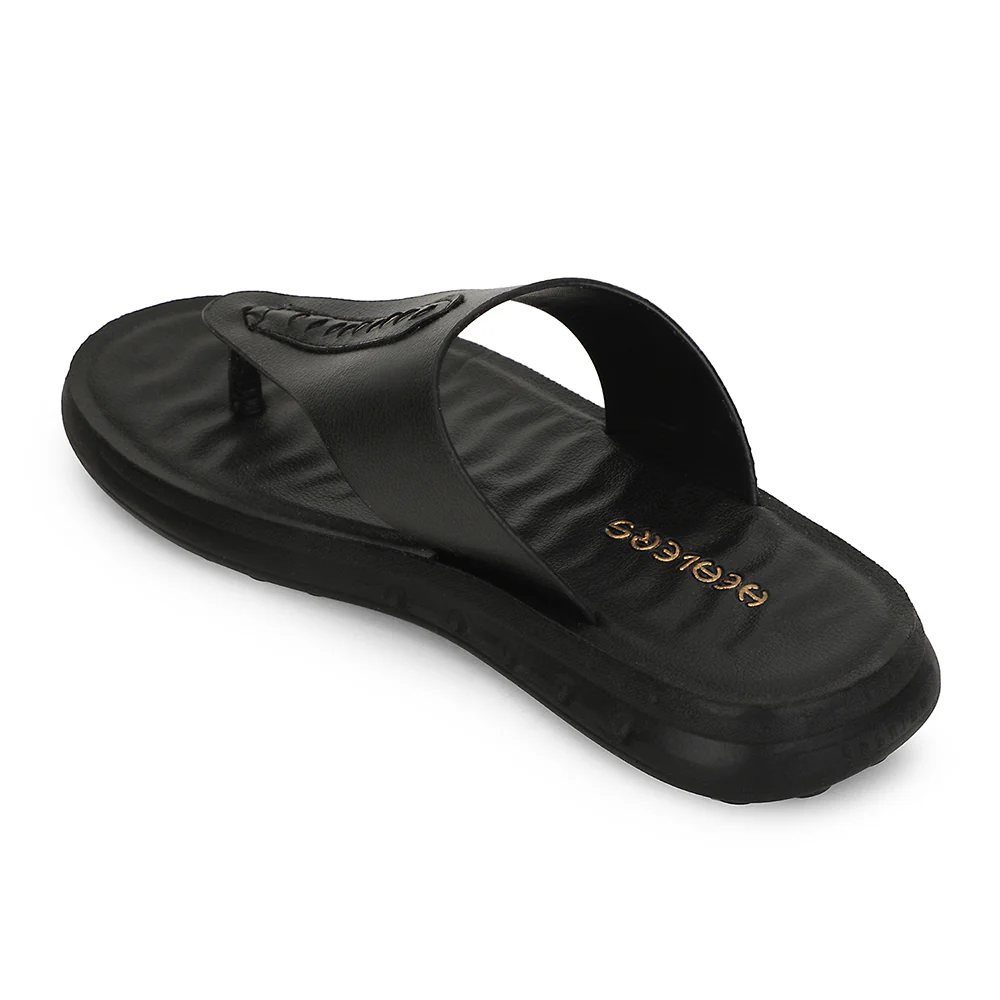 Healers Black Casual Slipper For Men GHD-82 By Liberty - Image 4