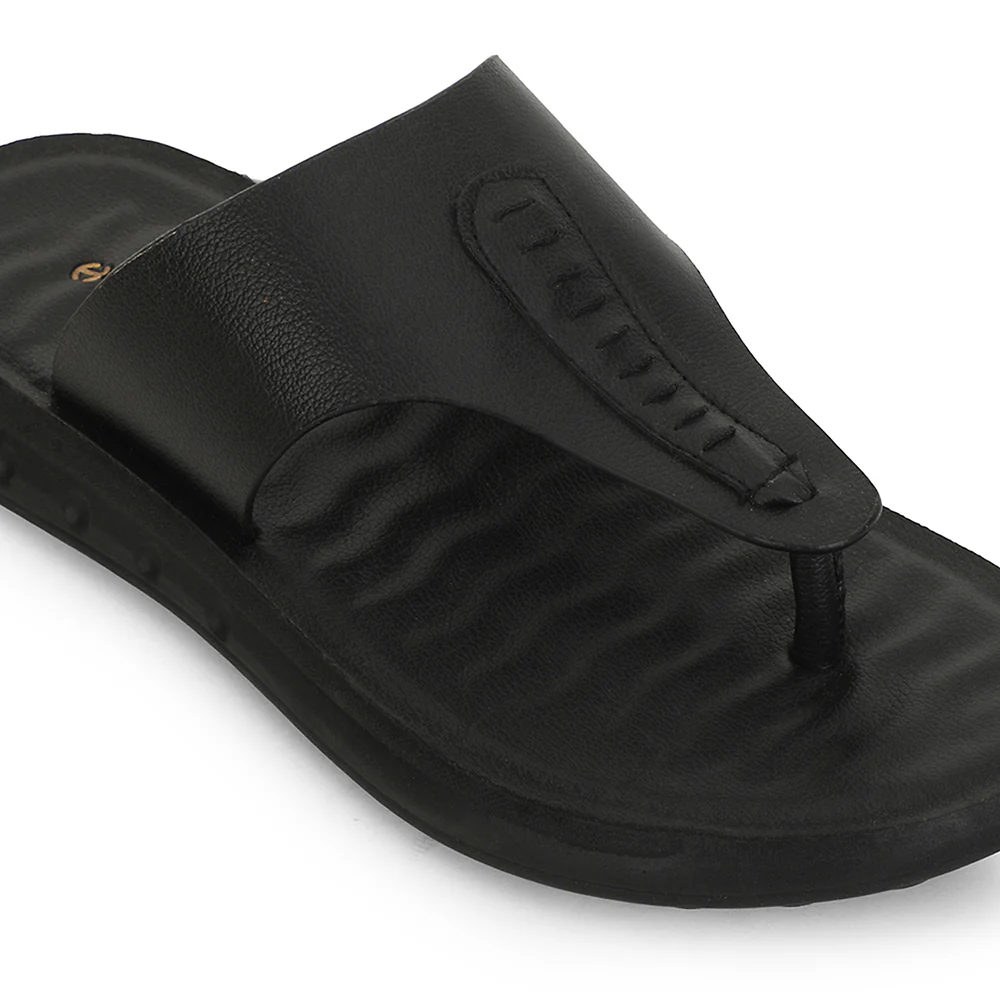 Healers Black Casual Slipper For Men GHD-82 By Liberty - Image 5