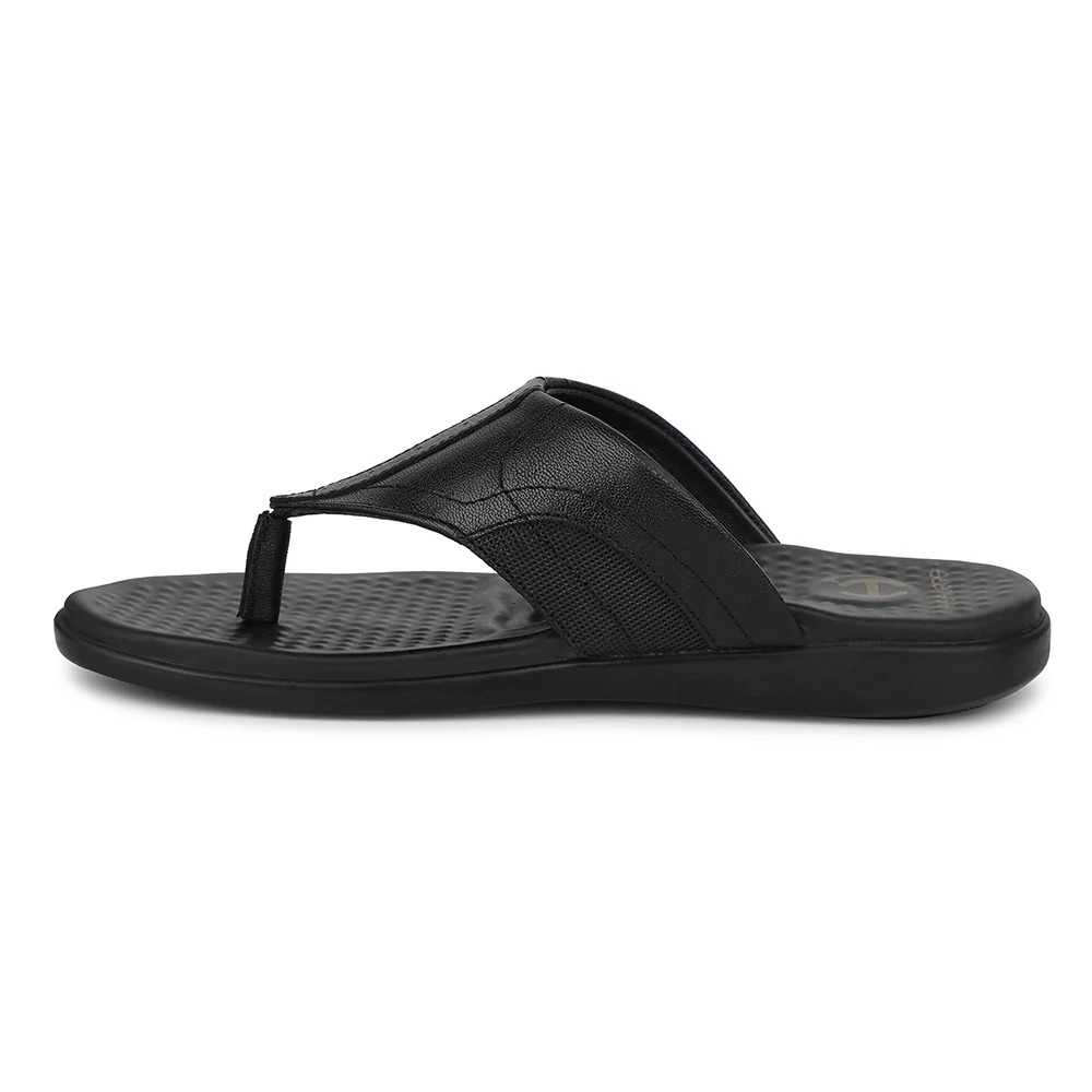 Healers Black Casual Slipper For Men RELIEF-1 By Liberty - Image 3