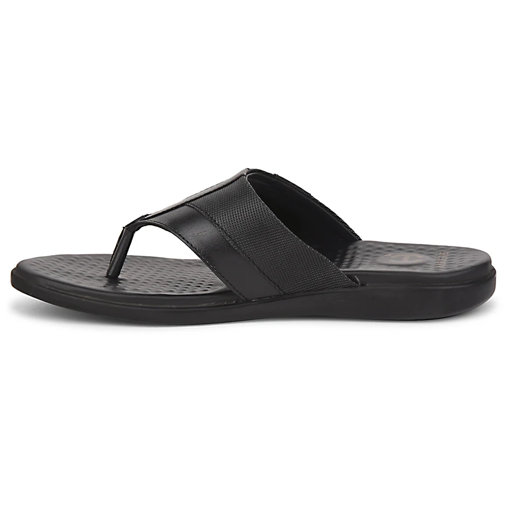 Healers Black Casual Slipper For Men SOFTER-2 By Liberty - Image 3