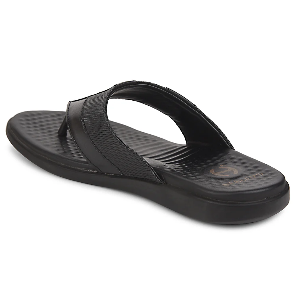 Healers Black Casual Slipper For Men SOFTER-2 By Liberty - Image 4