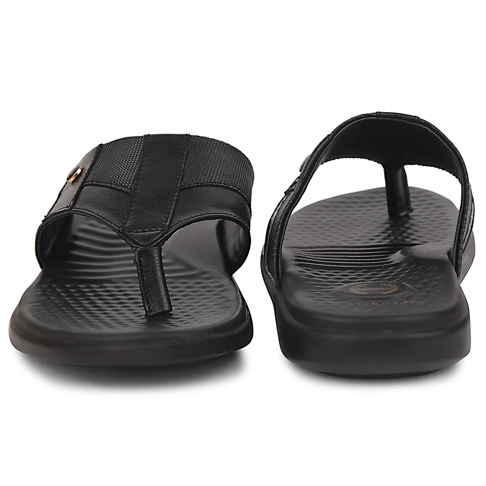 Healers Black Casual Slipper For Men SOFTER-2 By Liberty - Image 6