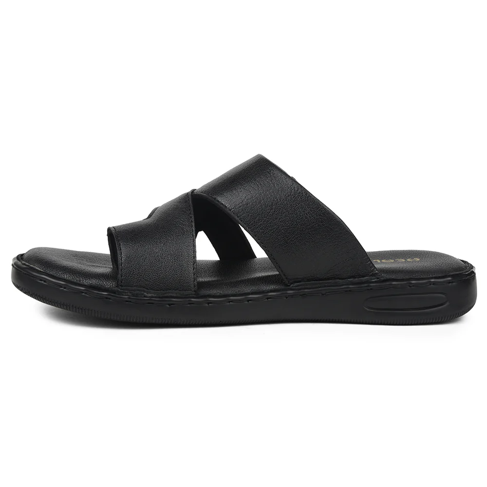 Healers Black Casual Slipper For Mens AOL-10 By Liberty - Image 2