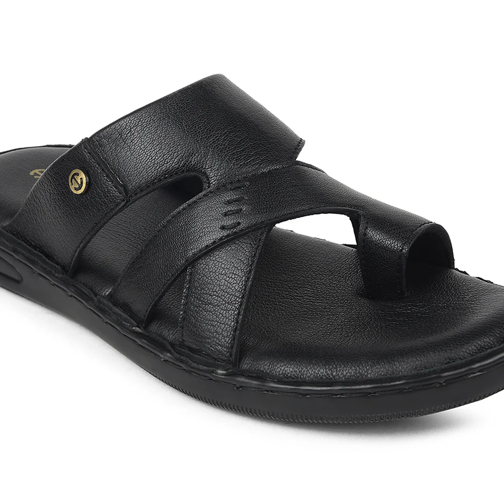 Healers Black Casual Slipper For Mens AOL-10 By Liberty - Image 6