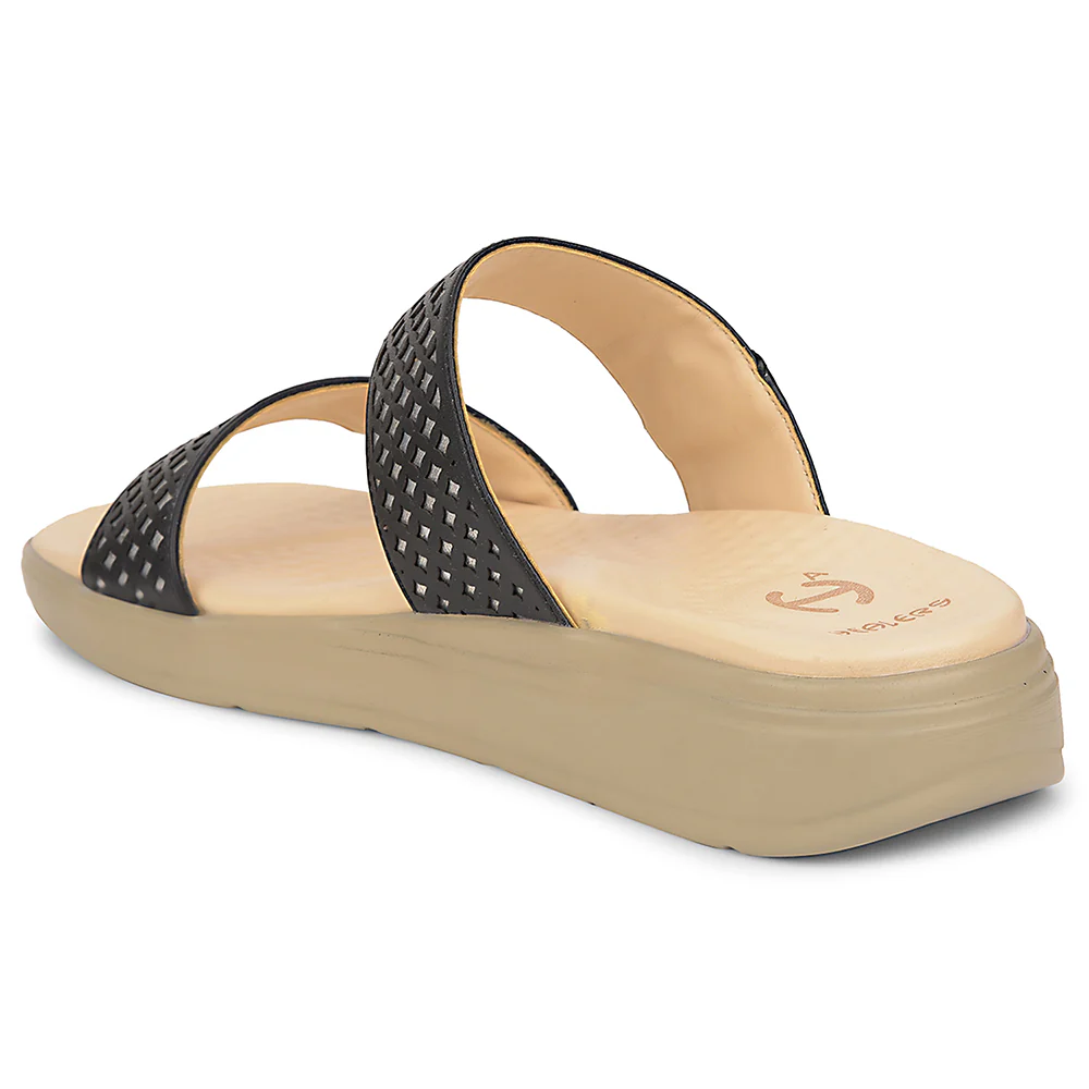 Healers Black Casual Slipper For Women SOFTER-7W By Liberty - Image 4