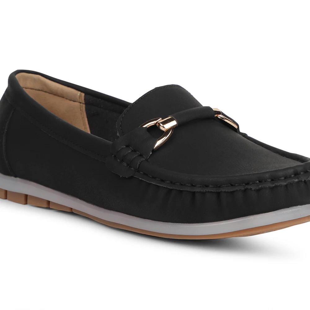 Healers Black Formal Ballerina Shoes For Women DD-L4 By Liberty - Image 4