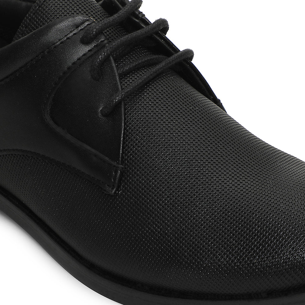 Healers Black Formal Lacing Derby Shoes For Men DERBO-10E By Liberty - Image 5