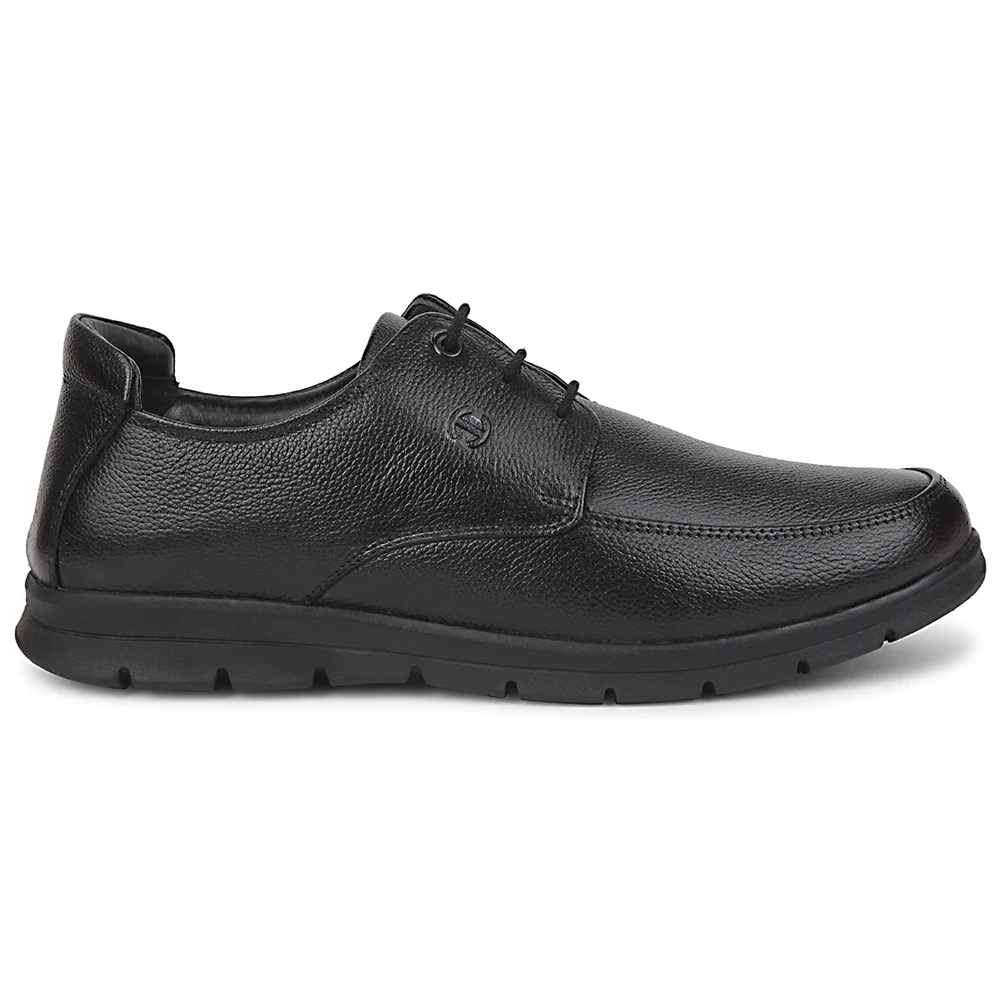 Healers Black Formal Lacing Derby Shoes For Men J757-15 By Liberty - Image 2
