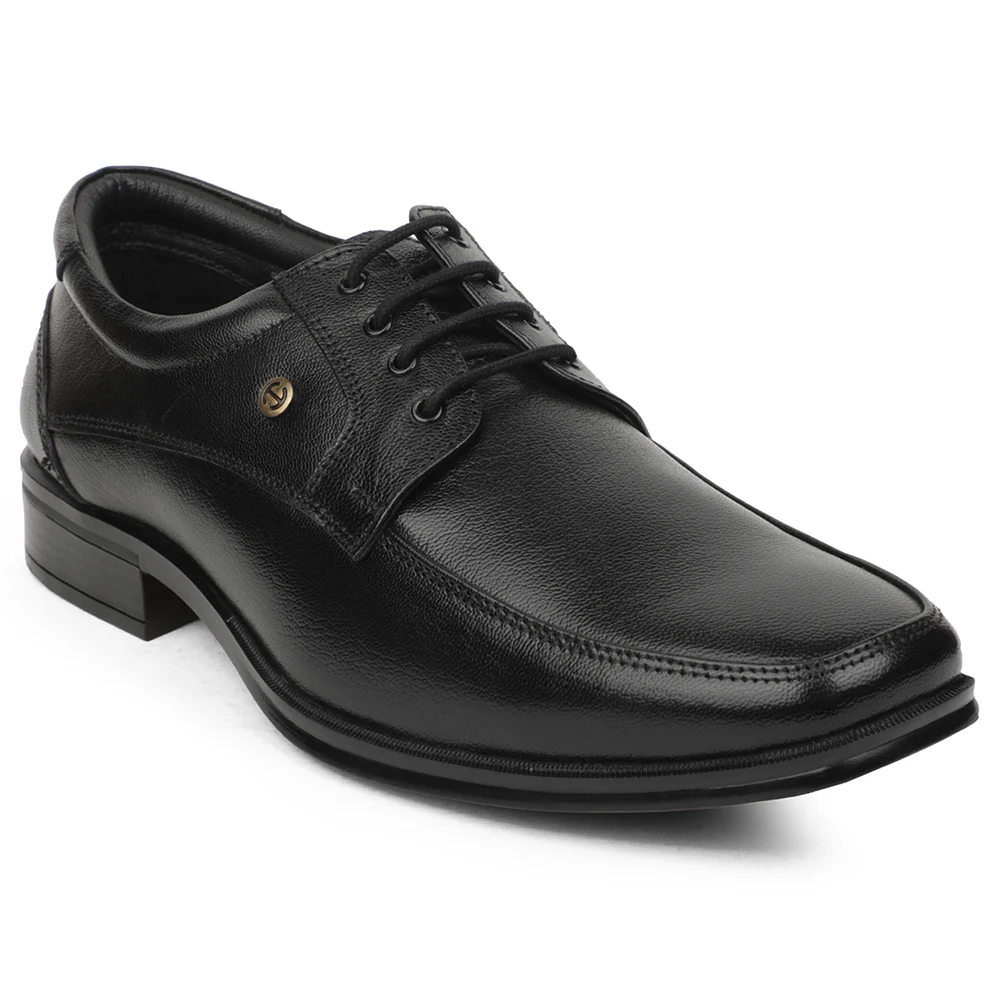 Healers Black Formal Lacing Derby Shoes For Men UDL-9 By Liberty