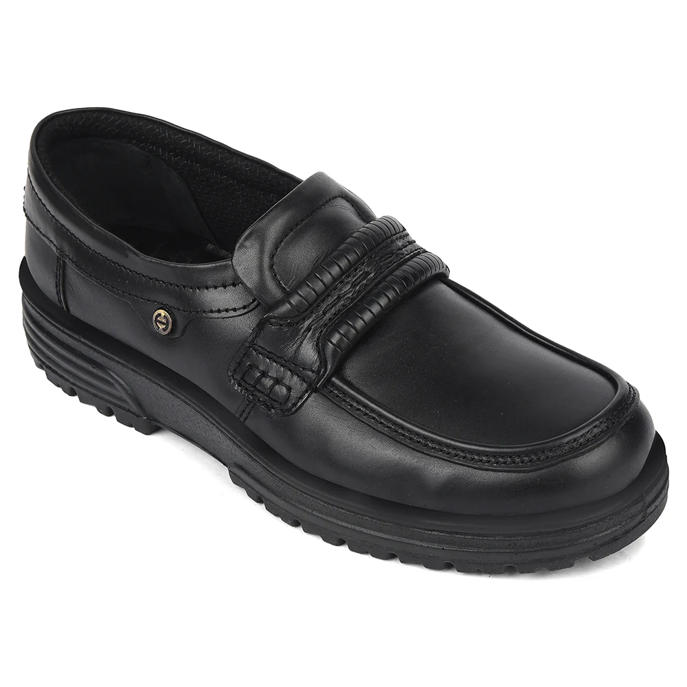 Healers Black Formal Non Lacing Derby Shoes For Men 719054AN By Liberty