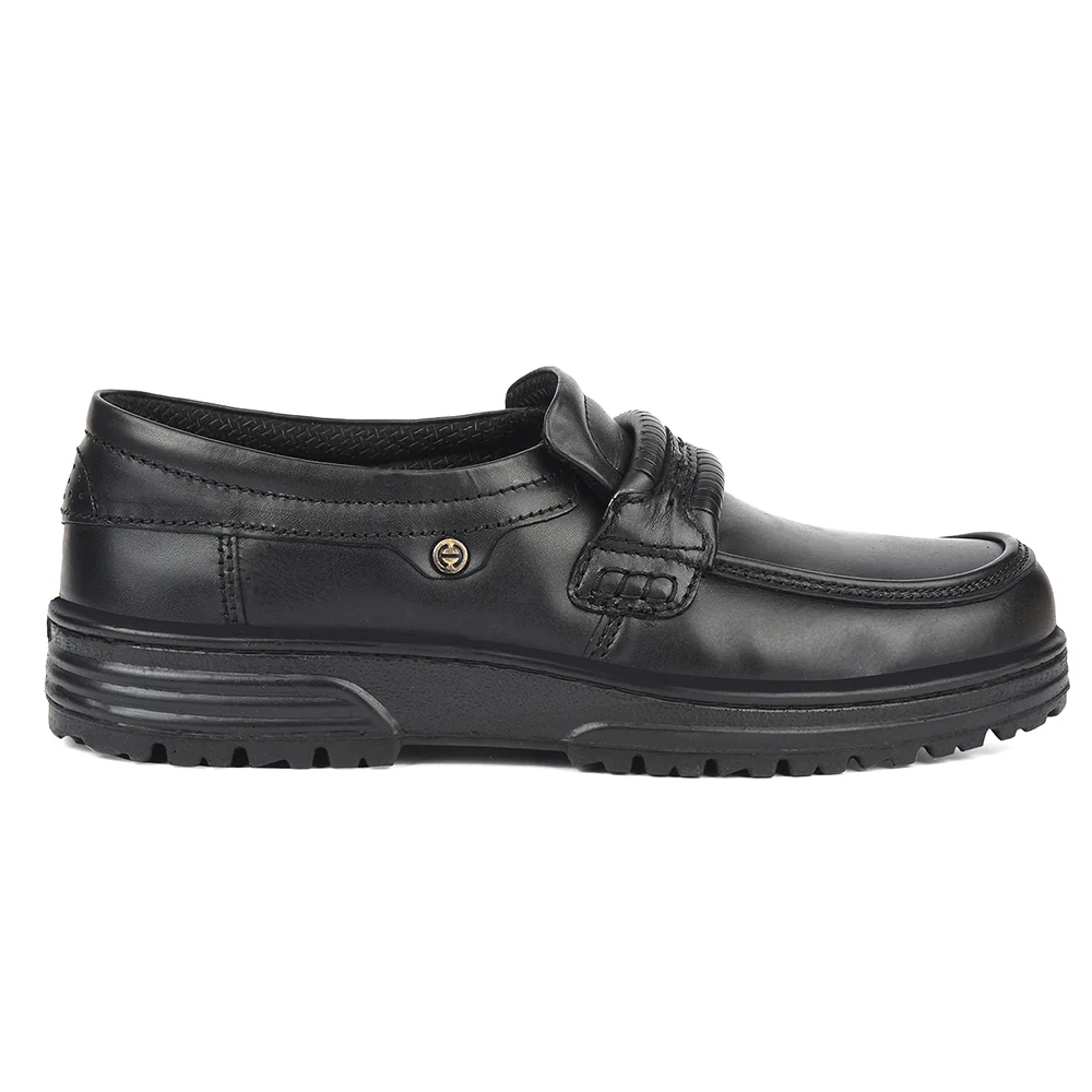 Healers Black Formal Non Lacing Derby Shoes For Men 719054AN By Liberty - Image 2