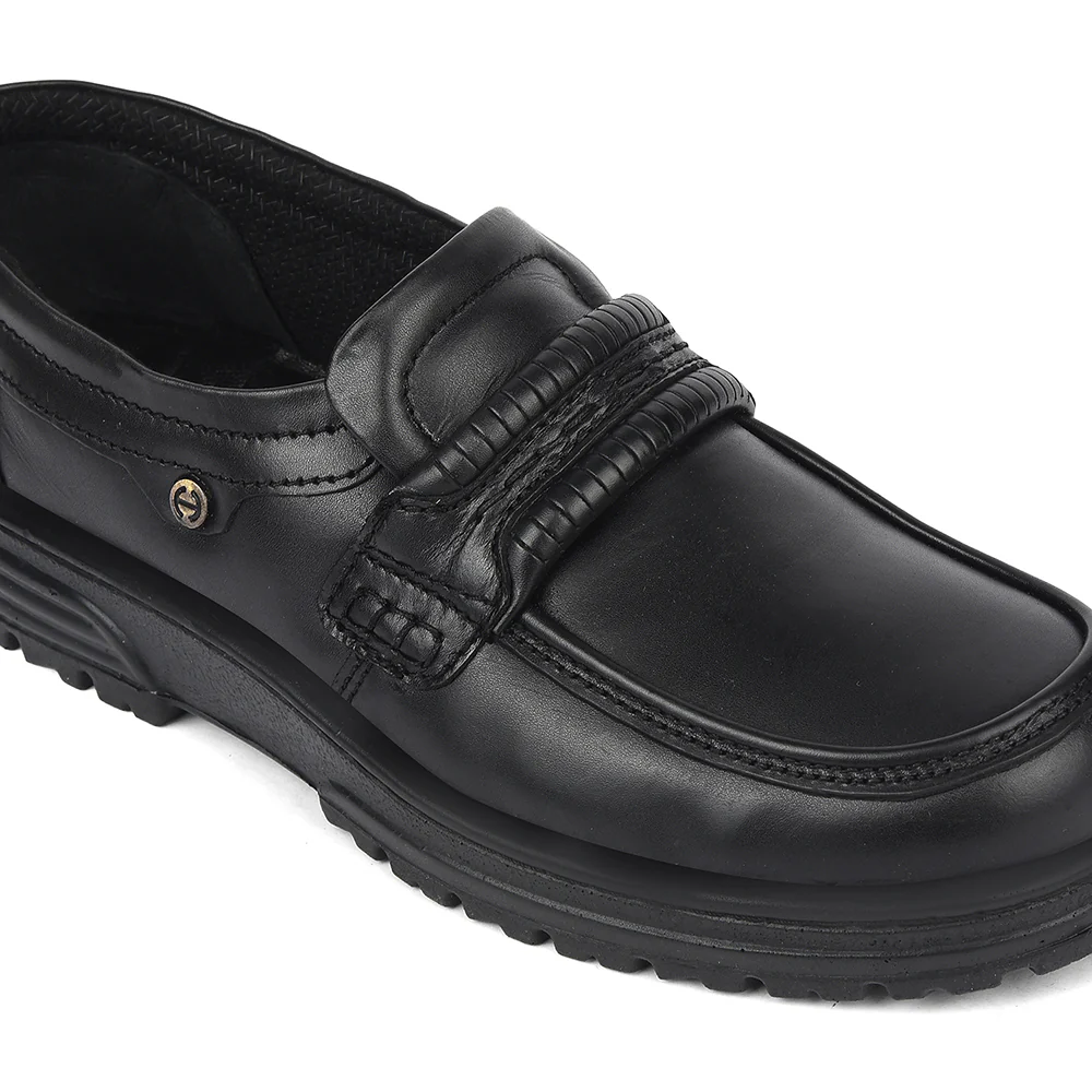 Healers Black Formal Non Lacing Derby Shoes For Men 719054AN By Liberty - Image 4