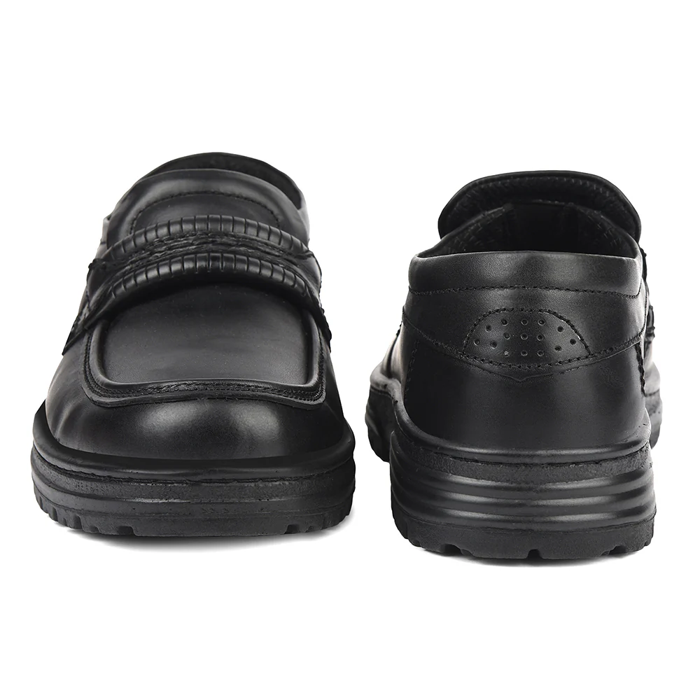 Healers Black Formal Non Lacing Derby Shoes For Men 719054AN By Liberty - Image 6