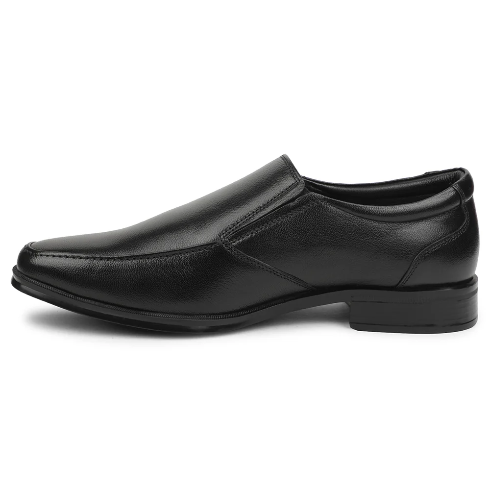 Healers Black Formal Non Lacing Mocassin Shoes For Men UDL-10 By Liberty - Image 3