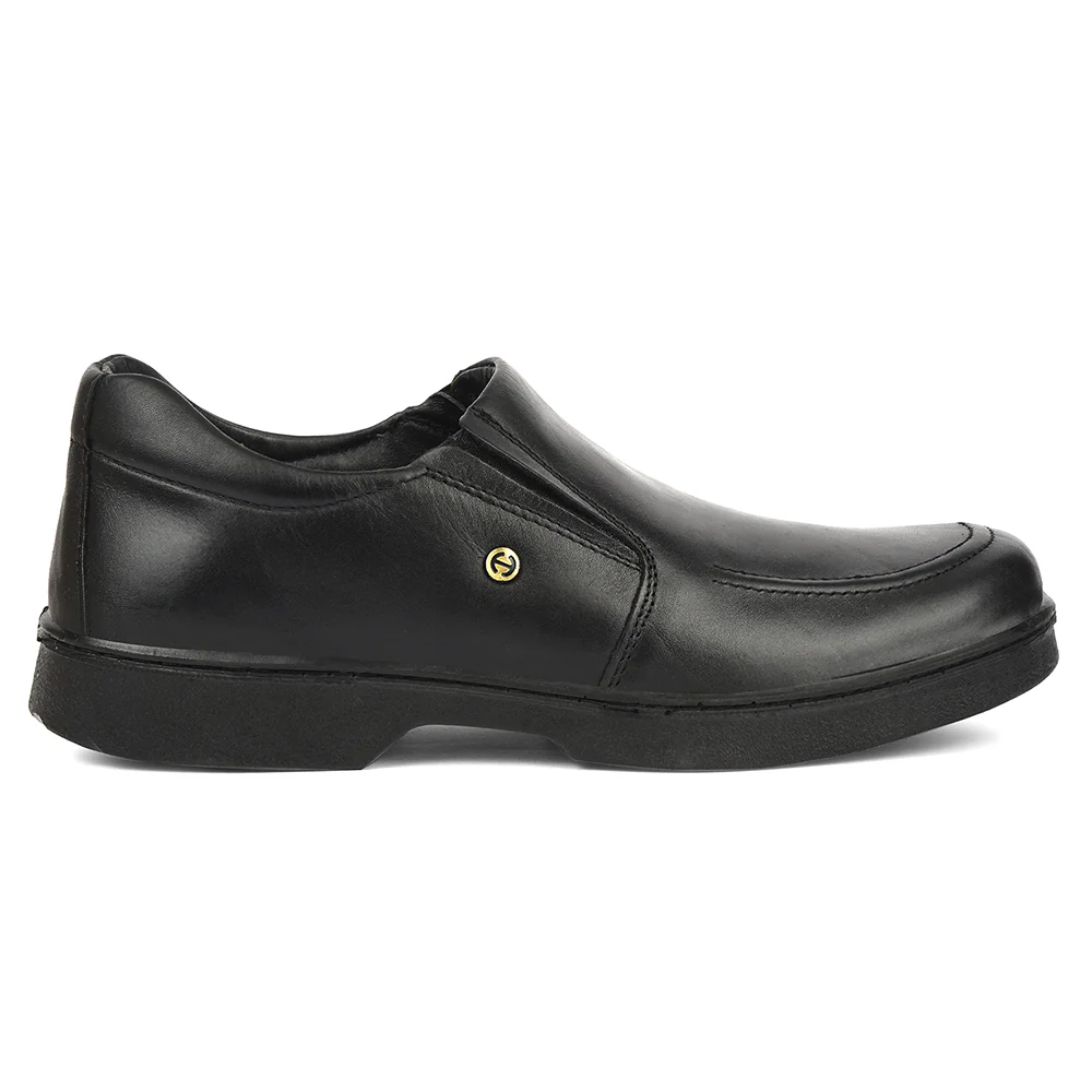 Healers Black Formal Non-Lacing Moccasins For Men 204608AN By Liberty - Image 2