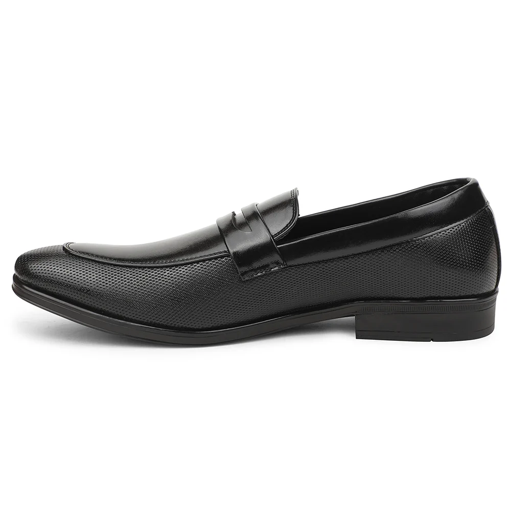 Healers Black Formal Non Lacing Moccasins For Mens VCL-106 By Liberty - Image 3