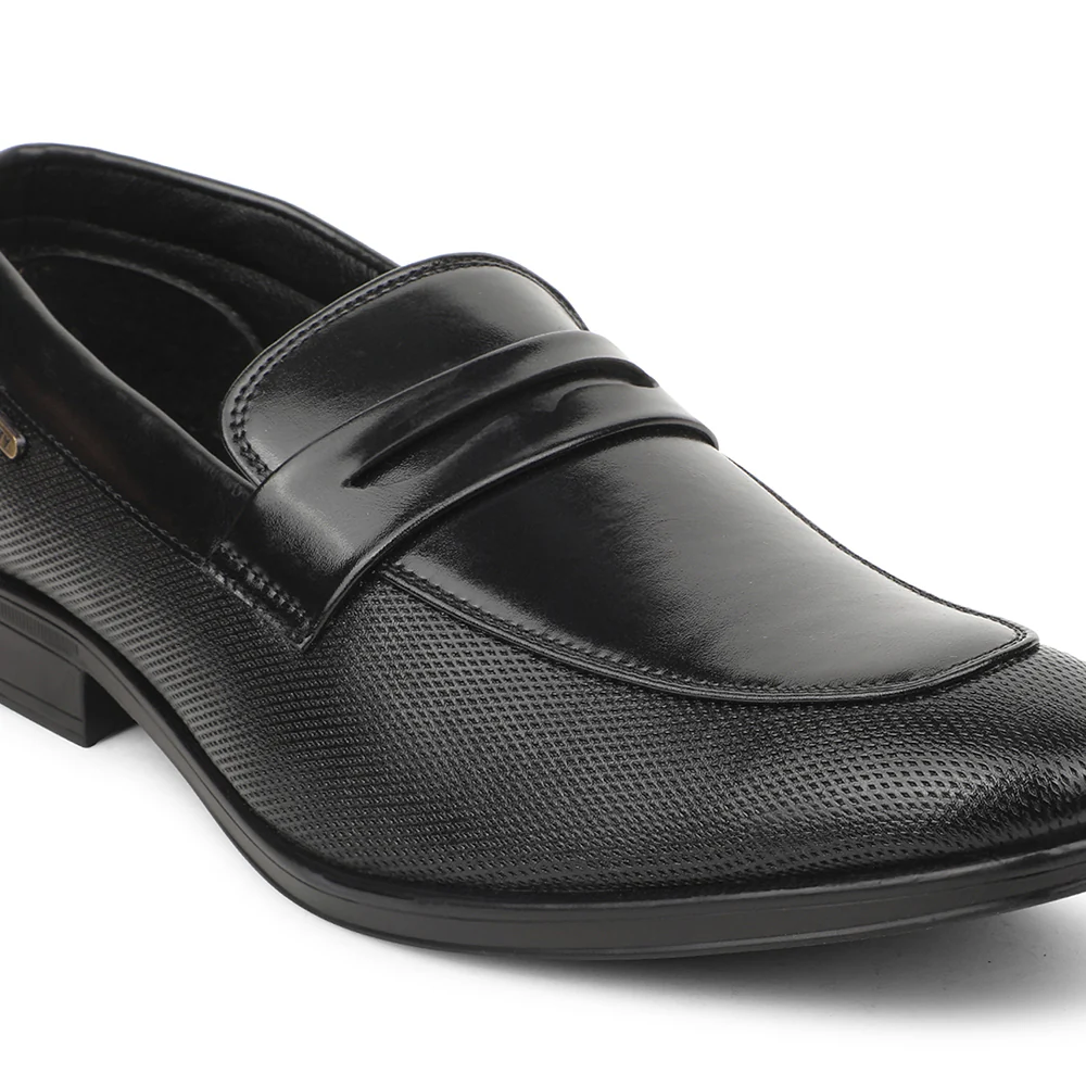 Healers Black Formal Non Lacing Moccasins For Mens VCL-106 By Liberty - Image 4